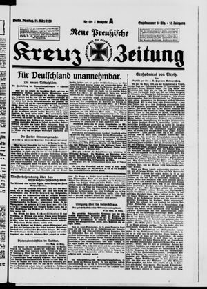 Neue preussische Kreuz-Zeitung vom 19.03.1929