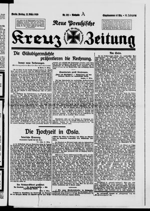Neue preussische Kreuz-Zeitung vom 22.03.1929