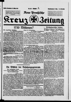 Neue preussische Kreuz-Zeitung vom 23.03.1929
