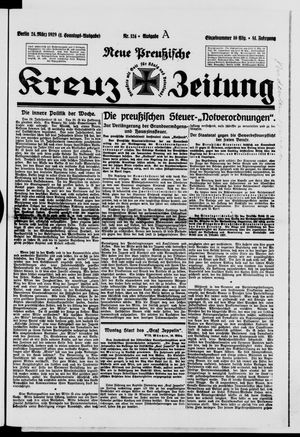 Neue preussische Kreuz-Zeitung vom 24.03.1929