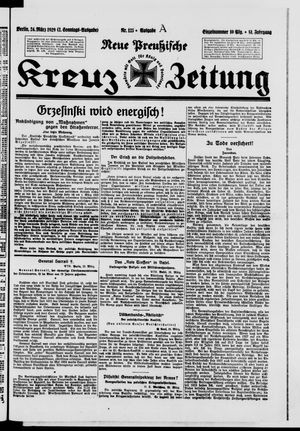 Neue preussische Kreuz-Zeitung vom 24.03.1929