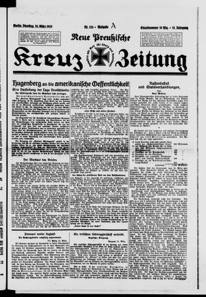 Neue preussische Kreuz-Zeitung vom 26.03.1929