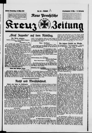 Neue preussische Kreuz-Zeitung vom 28.03.1929