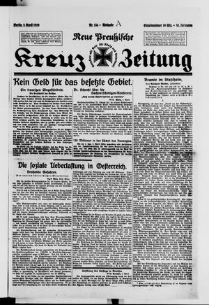 Neue preussische Kreuz-Zeitung vom 03.04.1929