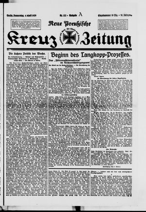 Neue preussische Kreuz-Zeitung vom 04.04.1929