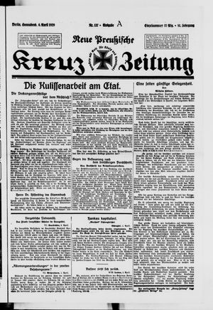 Neue preussische Kreuz-Zeitung vom 06.04.1929