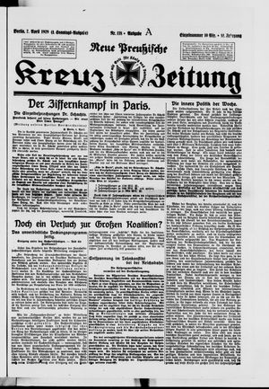 Neue preussische Kreuz-Zeitung vom 07.04.1929