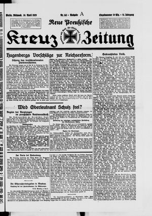 Neue preussische Kreuz-Zeitung vom 10.04.1929