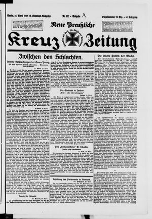 Neue preussische Kreuz-Zeitung vom 21.04.1929