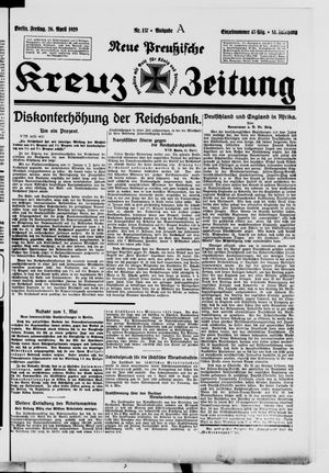 Neue preussische Kreuz-Zeitung on Apr 26, 1929