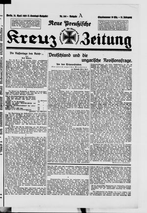 Neue preussische Kreuz-Zeitung vom 28.04.1929