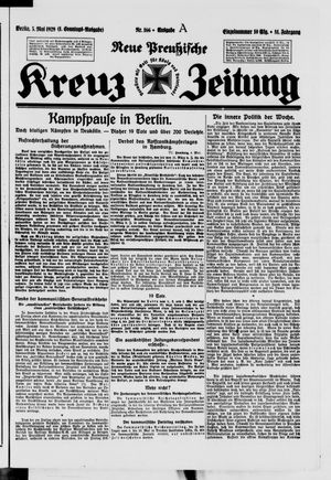 Neue preussische Kreuz-Zeitung vom 05.05.1929