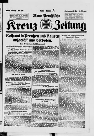 Neue preussische Kreuz-Zeitung vom 07.05.1929