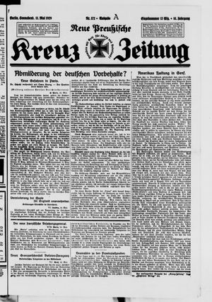 Neue preussische Kreuz-Zeitung vom 11.05.1929