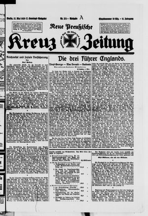 Neue preussische Kreuz-Zeitung vom 12.05.1929