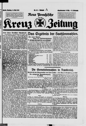 Neue preussische Kreuz-Zeitung on May 14, 1929