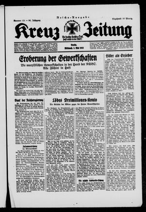 Kreuz-Zeitung vom 03.05.1933