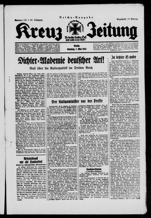 Kreuz-Zeitung vom 07.05.1933