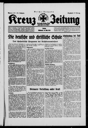 Kreuz-Zeitung vom 10.05.1933
