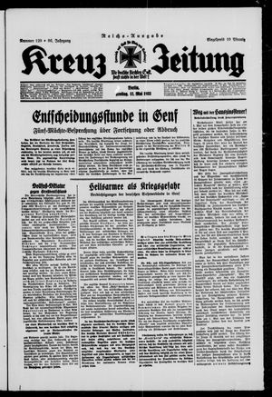 Kreuz-Zeitung vom 12.05.1933
