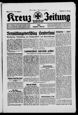 Kreuz-Zeitung vom 13.05.1933