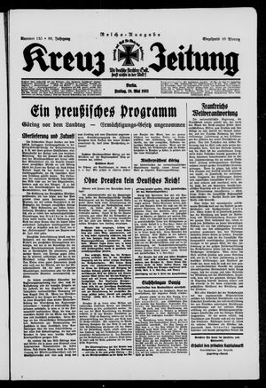 Kreuz-Zeitung vom 19.05.1933