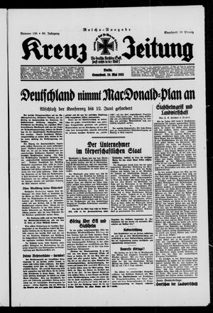 Kreuz-Zeitung vom 20.05.1933