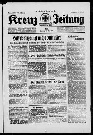 Kreuz-Zeitung vom 23.05.1933