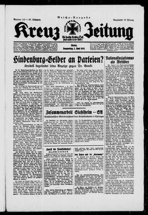 Kreuz-Zeitung vom 01.06.1933