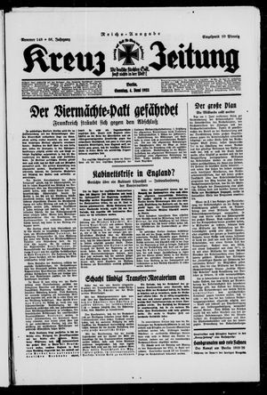 Kreuz-Zeitung vom 04.06.1933