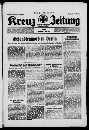 Kreuz-Zeitung vom 07.06.1933