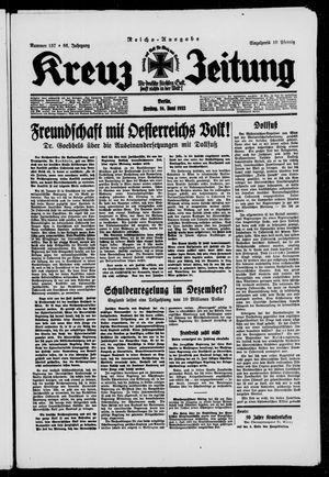 Kreuz-Zeitung vom 16.06.1933