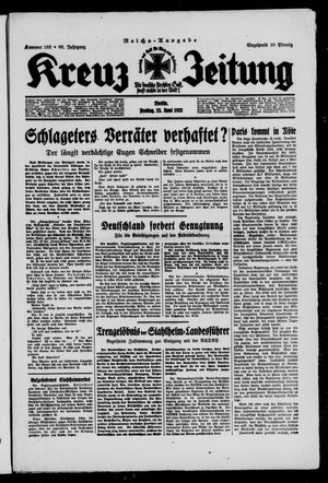 Kreuz-Zeitung vom 23.06.1933