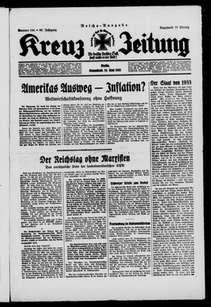Kreuz-Zeitung vom 24.06.1933