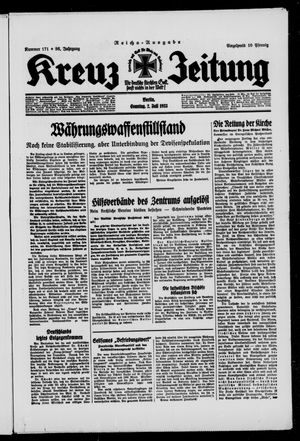 Kreuz-Zeitung vom 02.07.1933