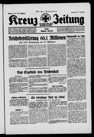 Kreuz-Zeitung vom 05.07.1933