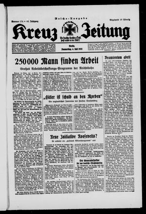 Kreuz-Zeitung vom 06.07.1933