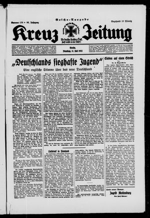 Kreuz-Zeitung vom 11.07.1933