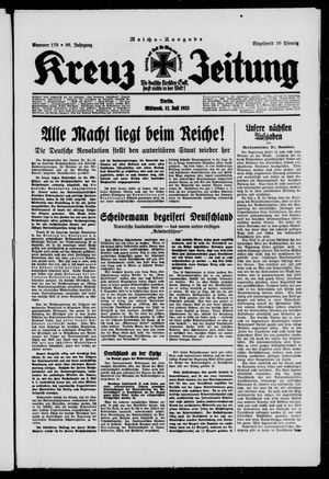 Kreuz-Zeitung vom 12.07.1933