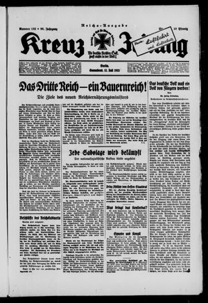 Kreuz-Zeitung vom 15.07.1933