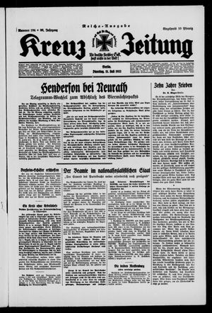 Kreuz-Zeitung vom 18.07.1933