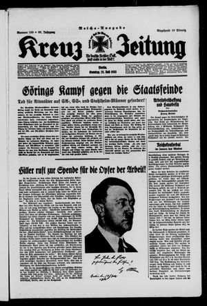 Kreuz-Zeitung vom 23.07.1933