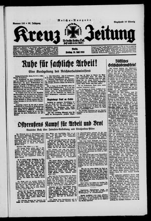 Kreuz-Zeitung vom 28.07.1933