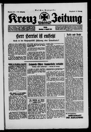 Kreuz-Zeitung vom 06.08.1933