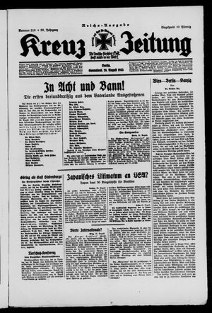Kreuz-Zeitung vom 26.08.1933