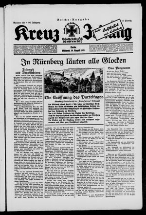 Kreuz-Zeitung vom 30.08.1933