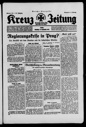 Kreuz-Zeitung vom 19.09.1933
