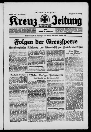 Kreuz-Zeitung on Oct 10, 1933
