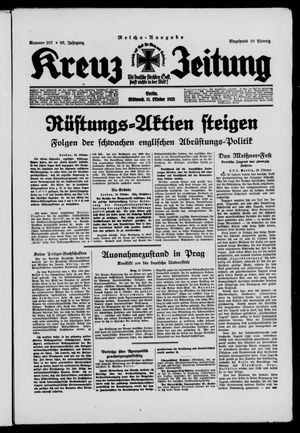 Kreuz-Zeitung vom 11.10.1933