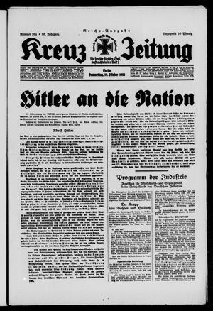 Kreuz-Zeitung on Oct 19, 1933